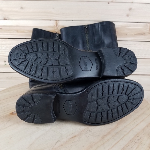 Born Womens 6 M North F71009 Black Leather Side Zip WIDE CALF Riding Boots NEW - Picture 13 of 13